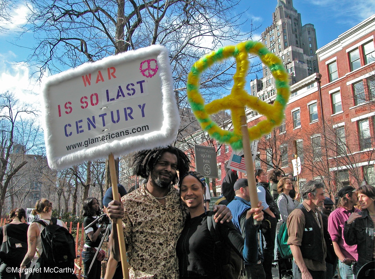War Is So Last Centruy, Glamericans March & Rally to Protest U.S. Invasion of Iraq, NYC 03/22/2003