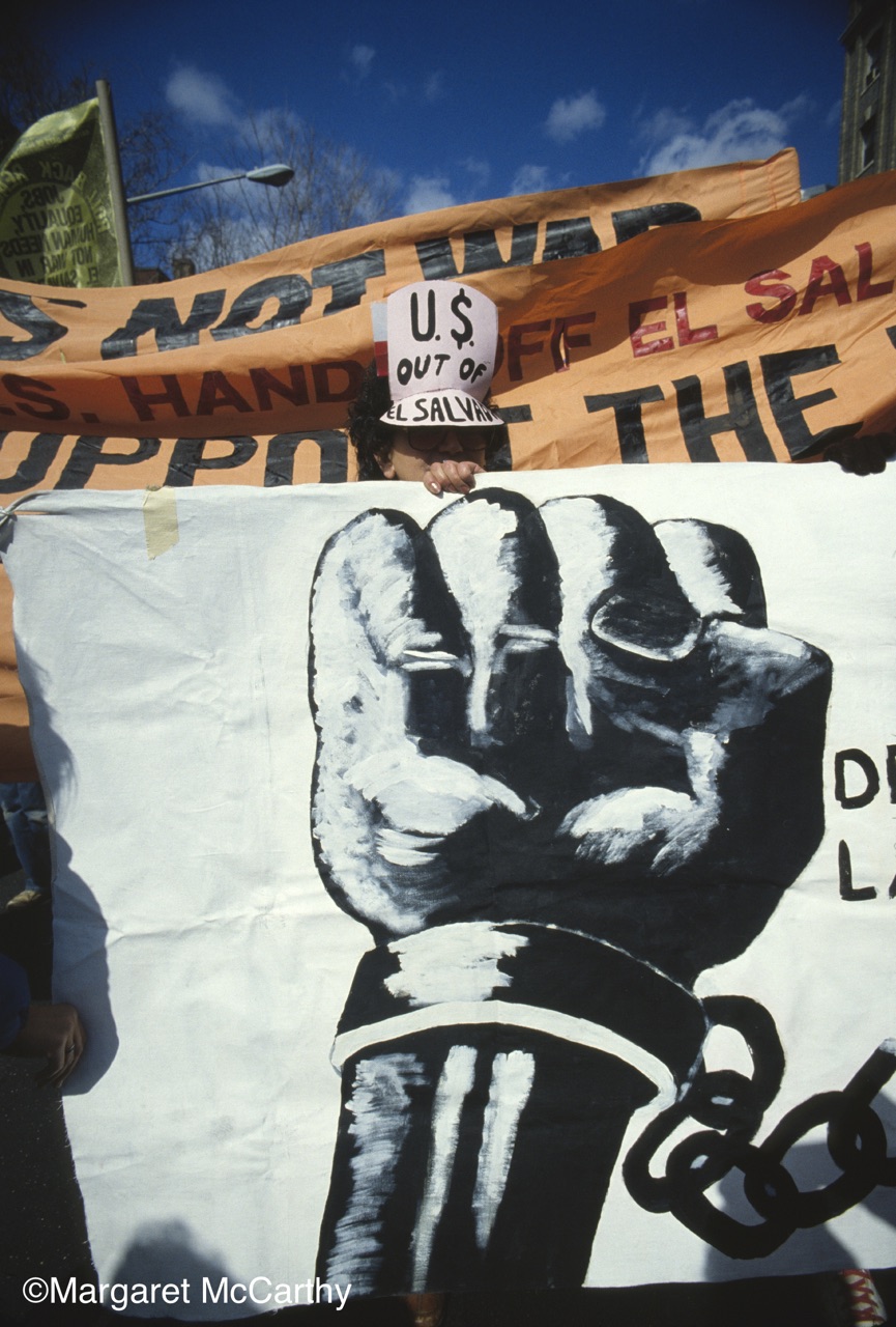El Salvador Fist, U.S. Out of El Salvador March & Rally, Washington D.C. 03/27/1982