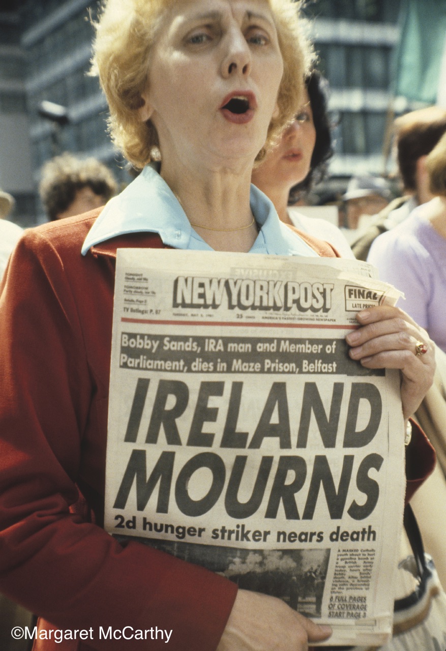 IRELAND MOURNS, Irish Americans Protest Bobby Sands Death, Outside British Consulate, NYC, 05/06/1981