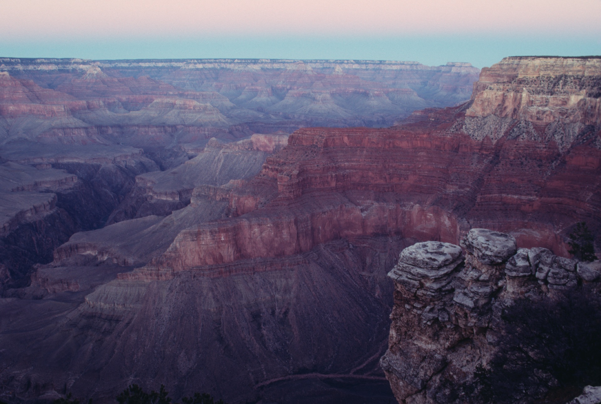 Sunsest and rose colored strata, Pima Point